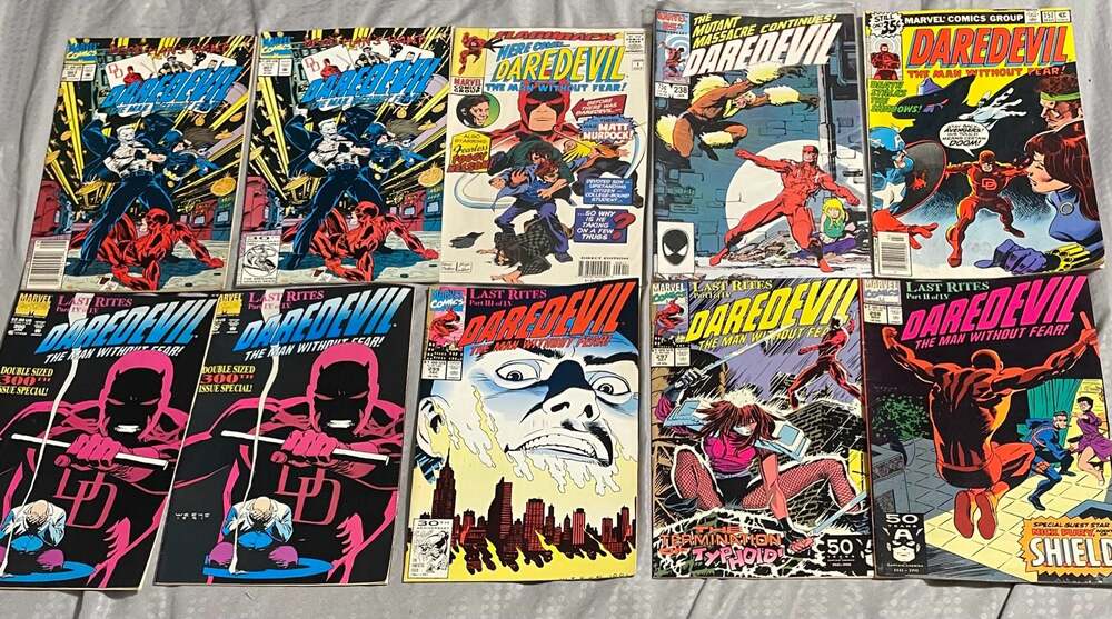 Marvel Comics Daredevil: The Man Without Fear Lot of 10 Comics